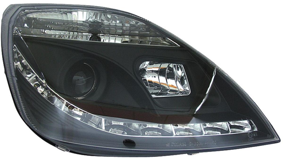 Set+de+phares+look-diurnes+sur+mesure+pour+Ford+Fiesta+VI+2002-2008+-+Noir